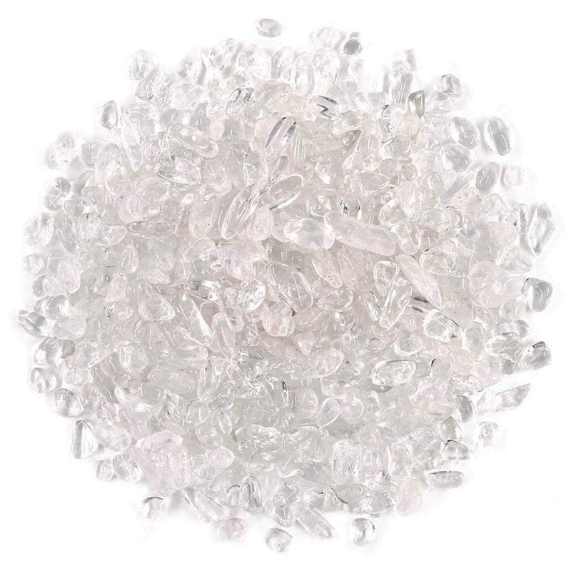WAYBER 2 Lbs/920g Natural White Clear Quartz Crystal Stones Irregular Aquarium Pebble Decorative Rocks Gravels Sands for Turtle Tank//Terrarium/Flowerpot/Vase Decoration (Fill 2 Cups) - Image 1